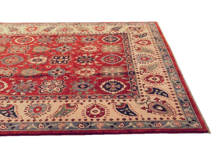 6' 7 x 9' 11 Hand Knotted Kazak Rug