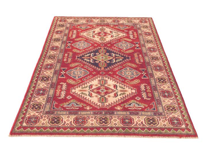4' x 5' 10 Hand Knotted Kazak Rug