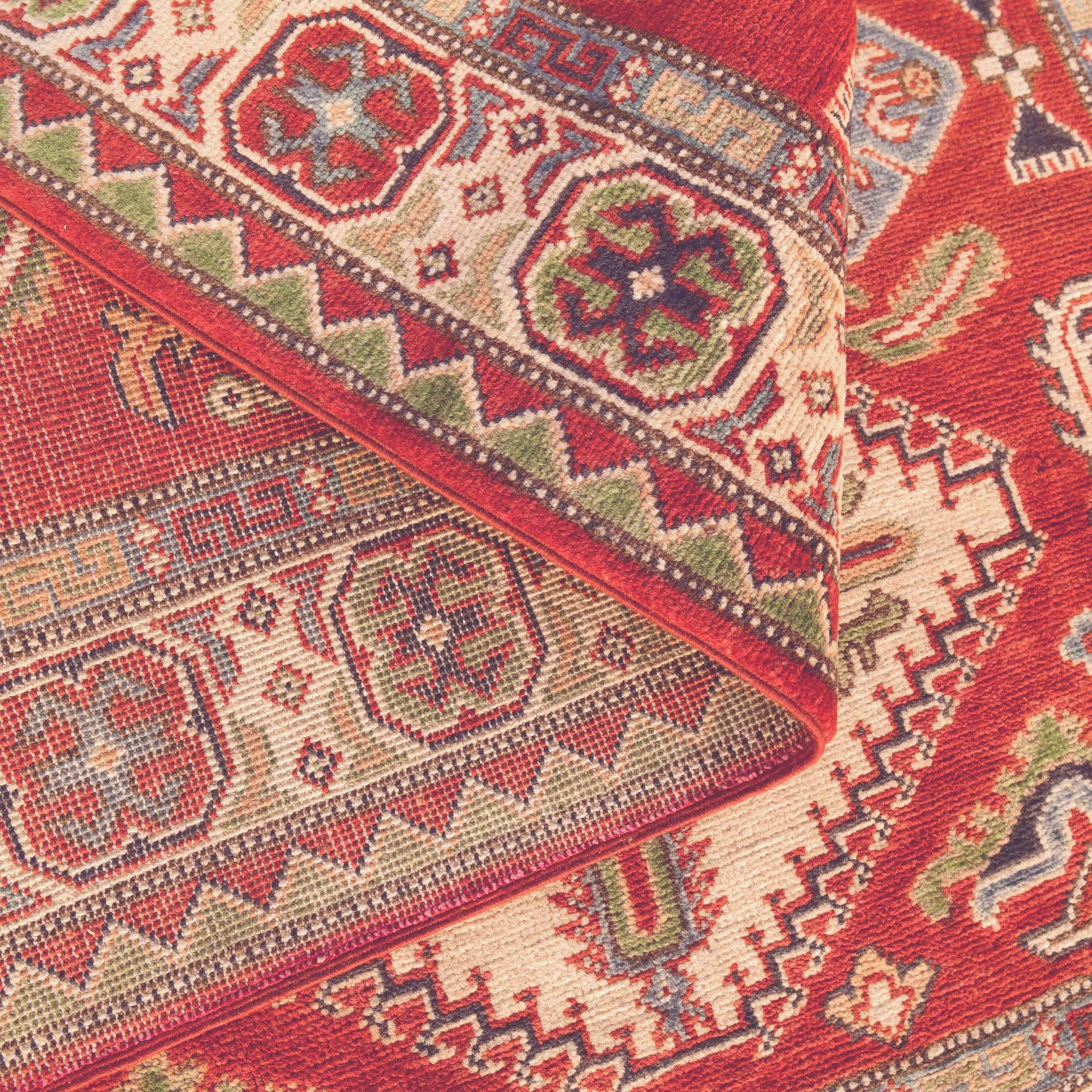 4' x 5' 10 Hand Knotted Kazak Rug