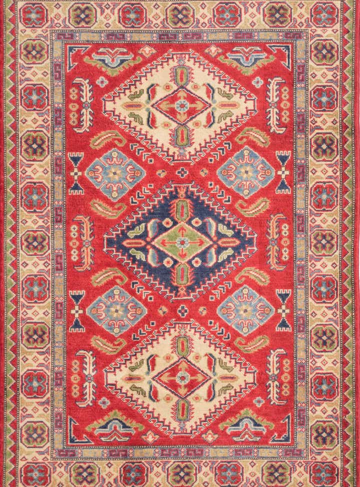 4' x 5' 10 Hand Knotted Kazak Rug