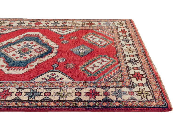 Detail image of 2' 8 x 4' 3 Hand Knotted Kazak Rug