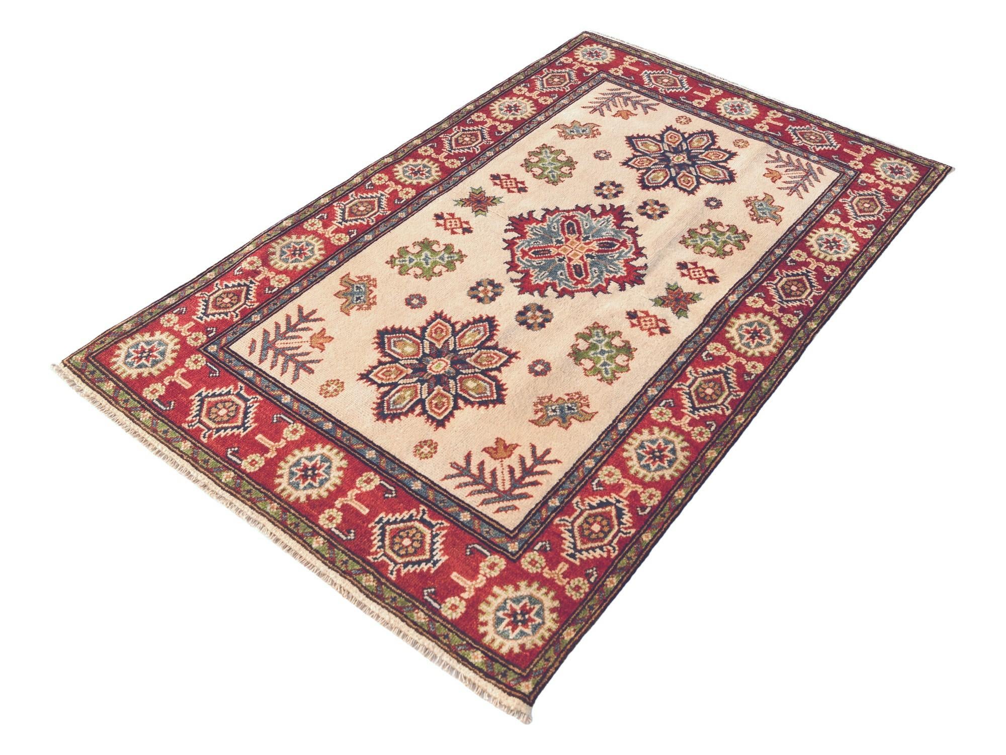 Detail image 4 of 10: 3' 5 x 5' 1 Hand Knotted Kazak Rug