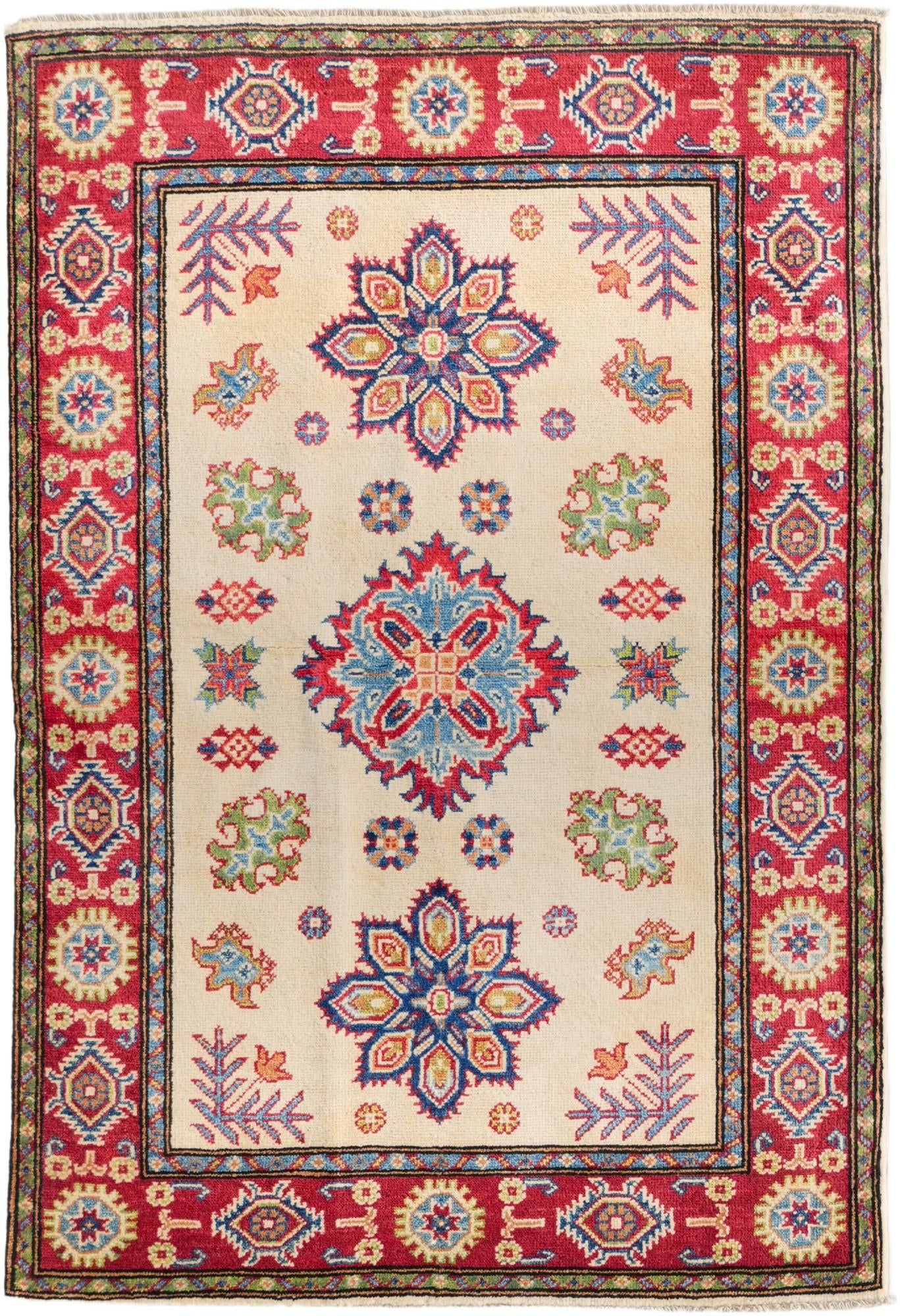 3' 5 x 5' 1 Hand Knotted Kazak Rug