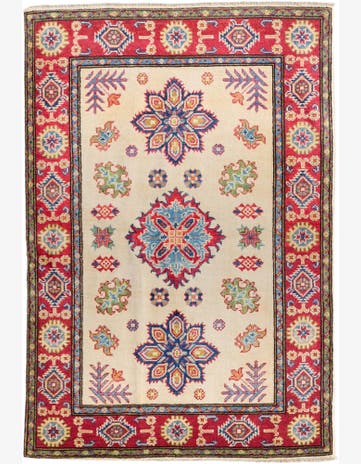 3' 5 x 5' 1 Hand Knotted Kazak Rug