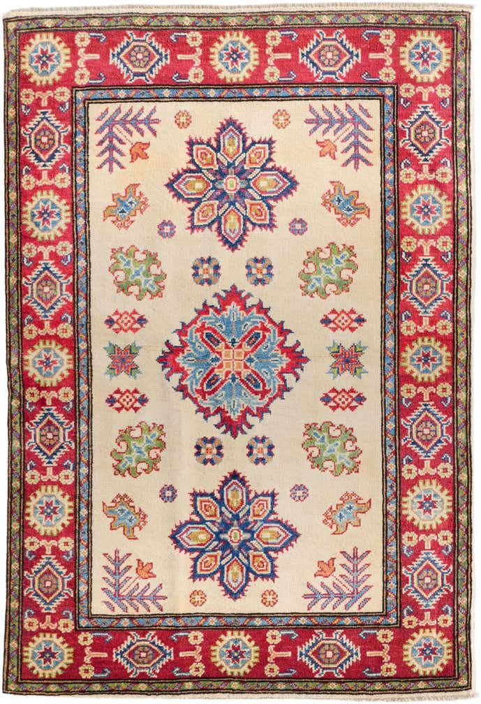 3' 5 x 5' 1 Hand Knotted Kazak Rug
