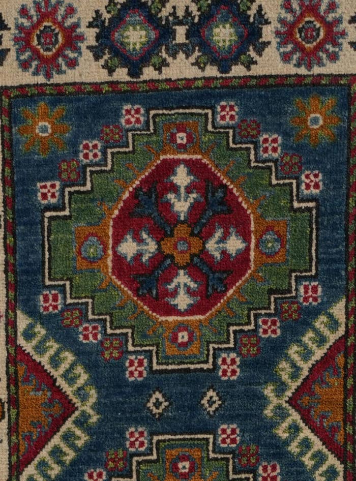 Detail image of 2' x 3' 1 Hand Knotted Kazak Rug