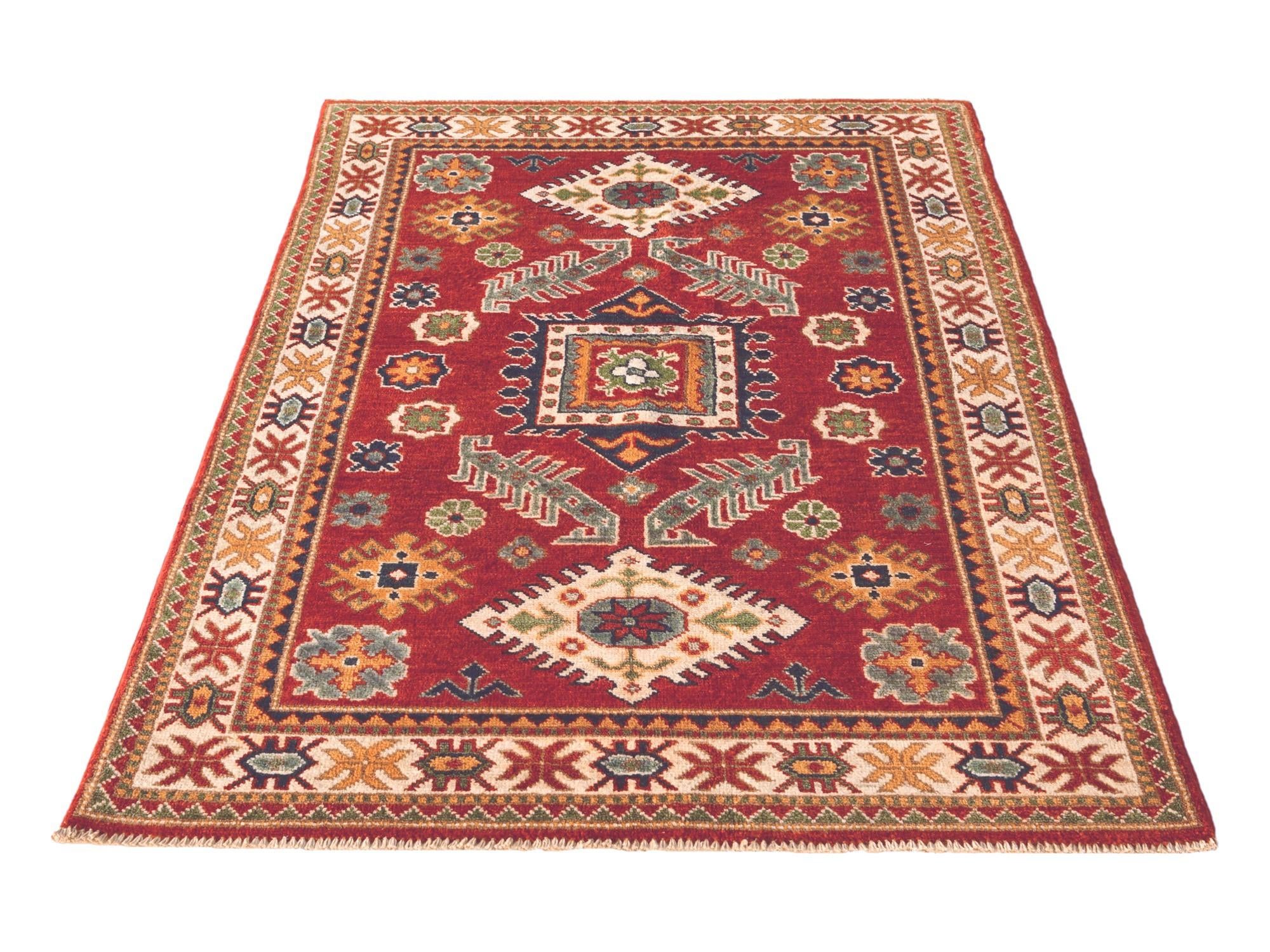 3' 3 x 4' 11 Hand Knotted Kazak Rug