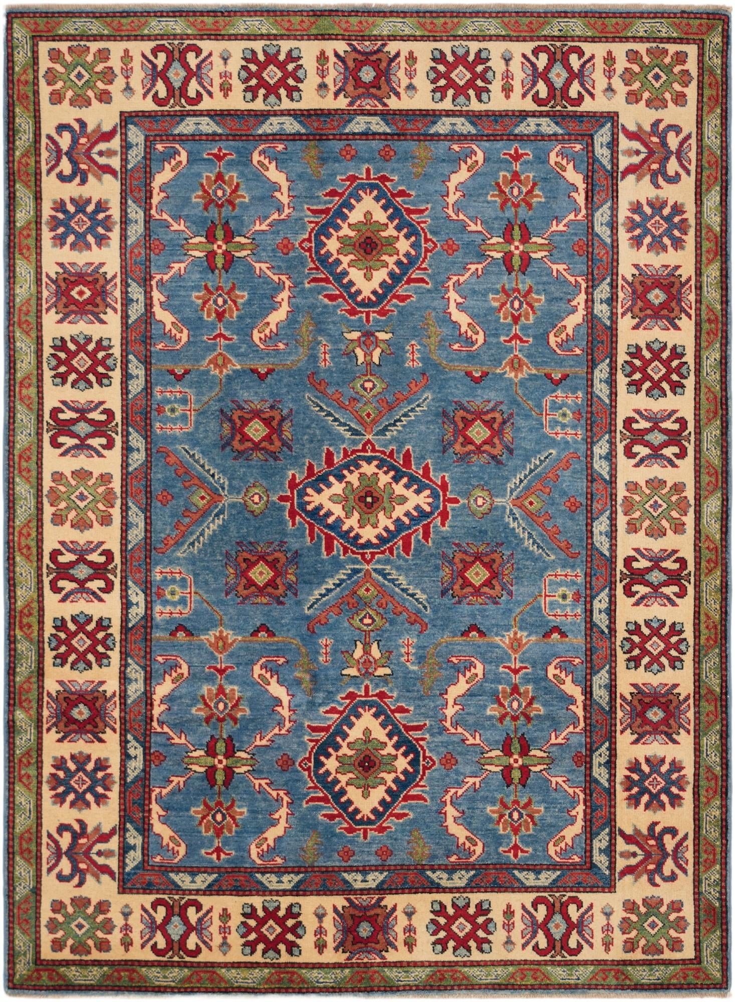 5' 1 x 7' Hand Knotted Kazak Rug