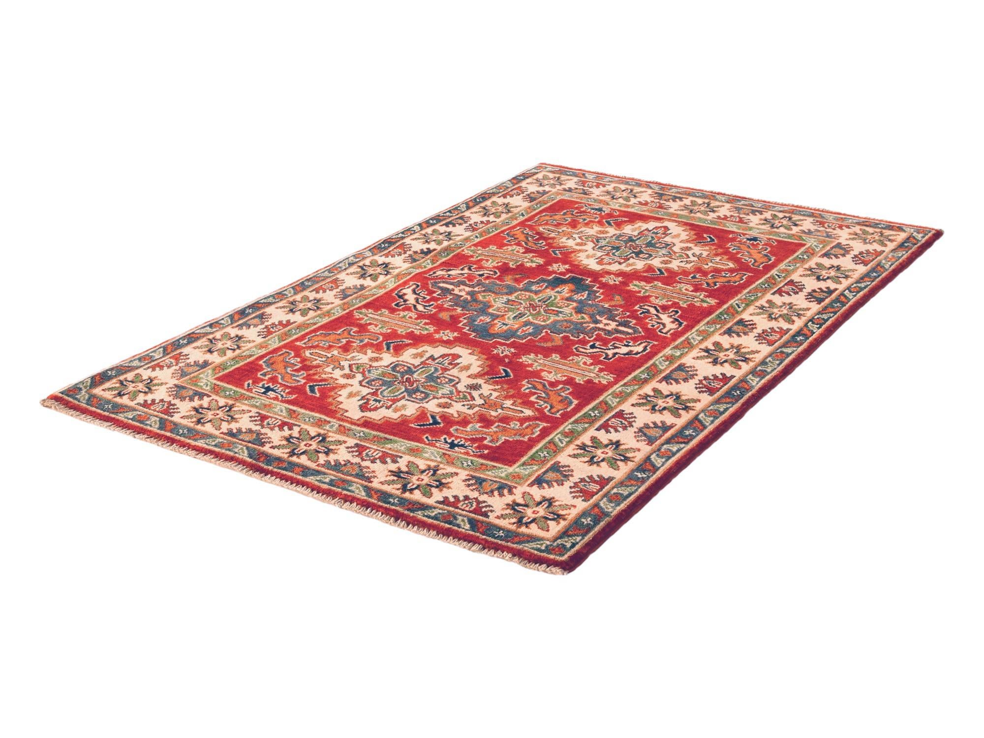 3' 3 x 4' 11 Hand Knotted Kazak Rug