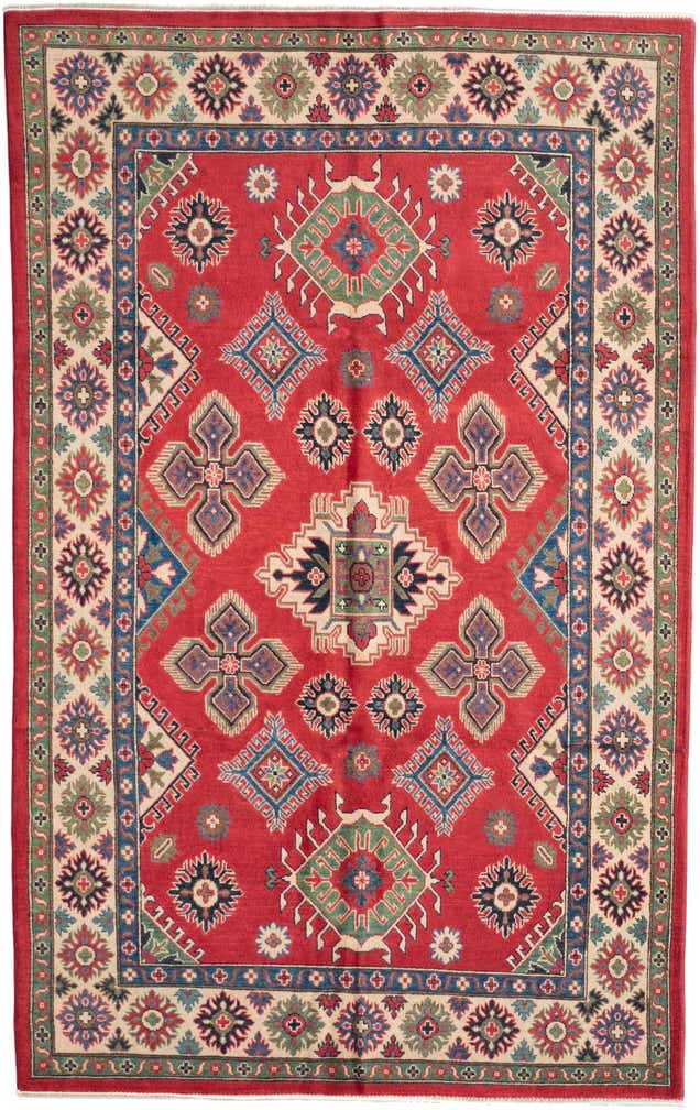 5' 7 x 8' 10 Hand Knotted Kazak Rug