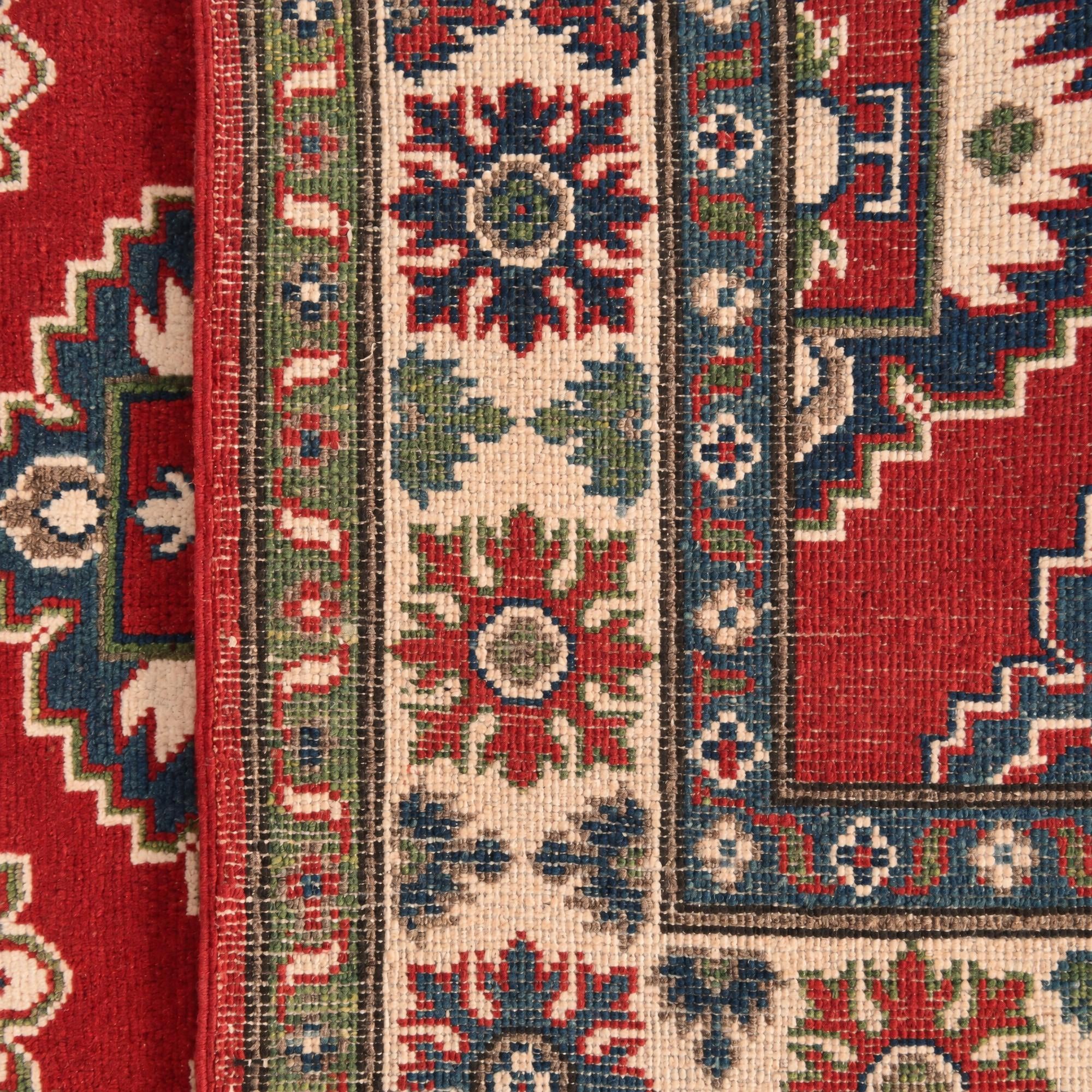120cm x 185cm Noué main Kazak Tapis