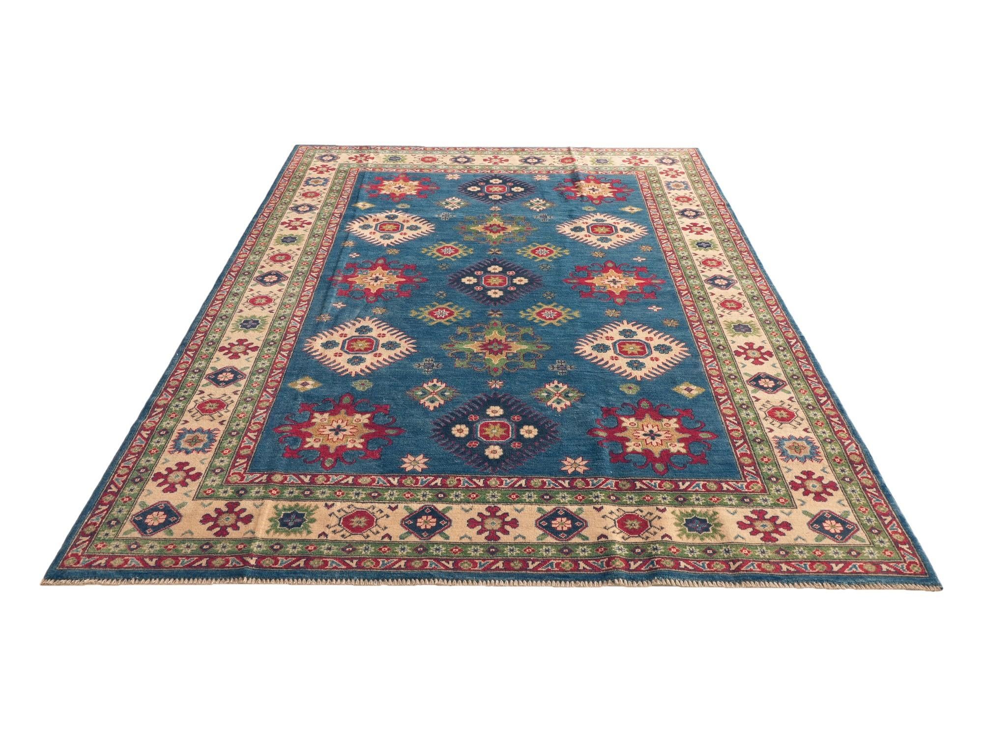 Detail image 5 of 10: 6' 7 x 10' Hand Knotted Kazak Rug