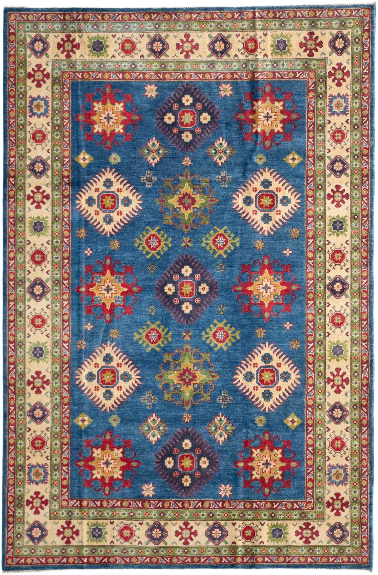 Detail image 2 of 10: 6' 7 x 10' Hand Knotted Kazak Rug