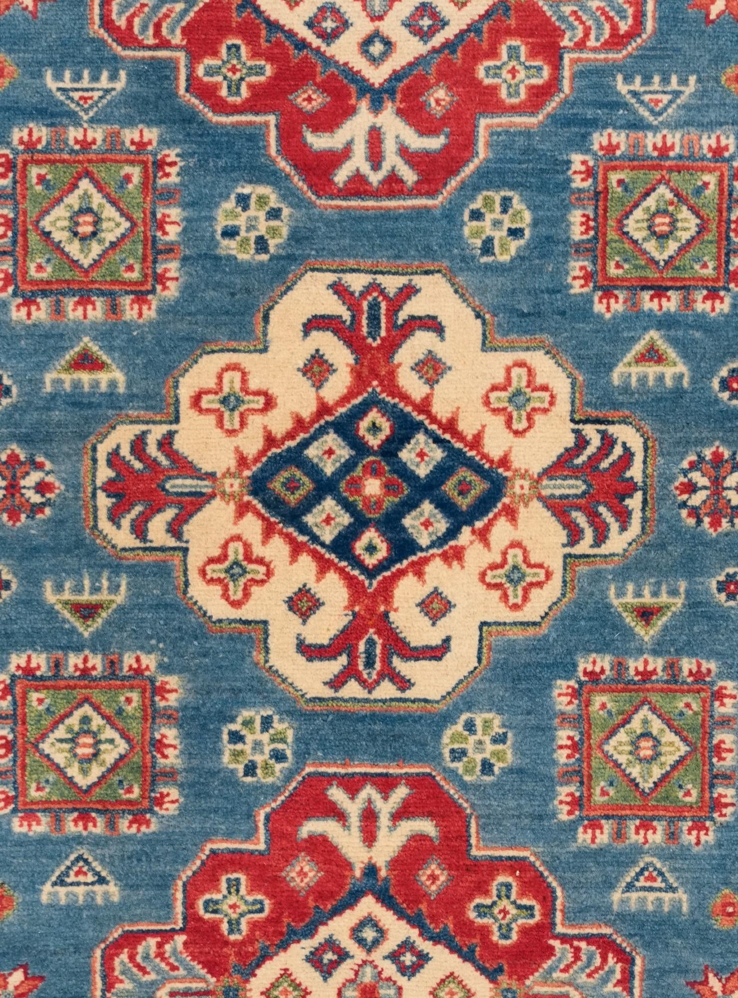 3' 2 x 4' 11 Hand Knotted Kazak Rug