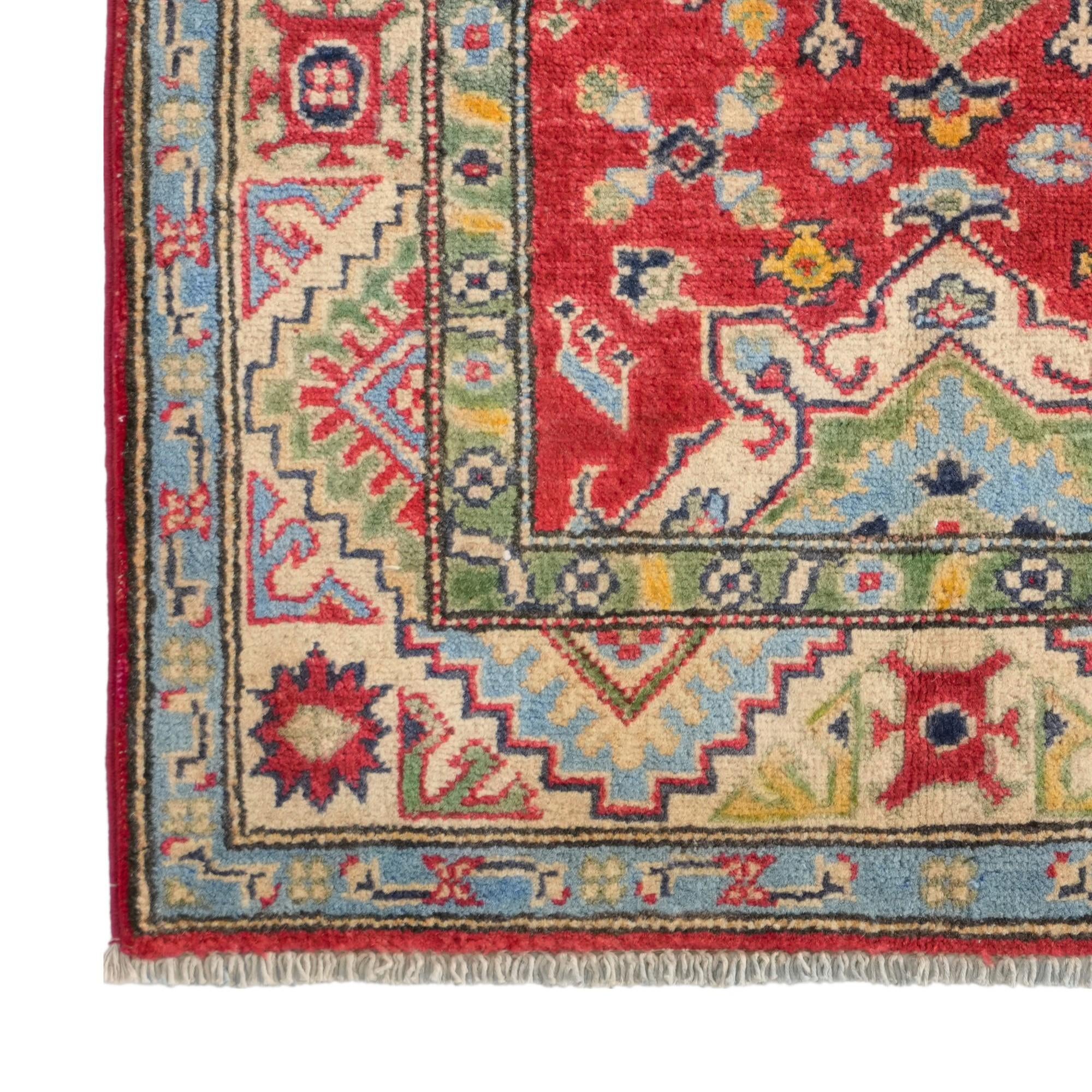 2' 7 x 3' 11 Hand Knotted Kazak Rug
