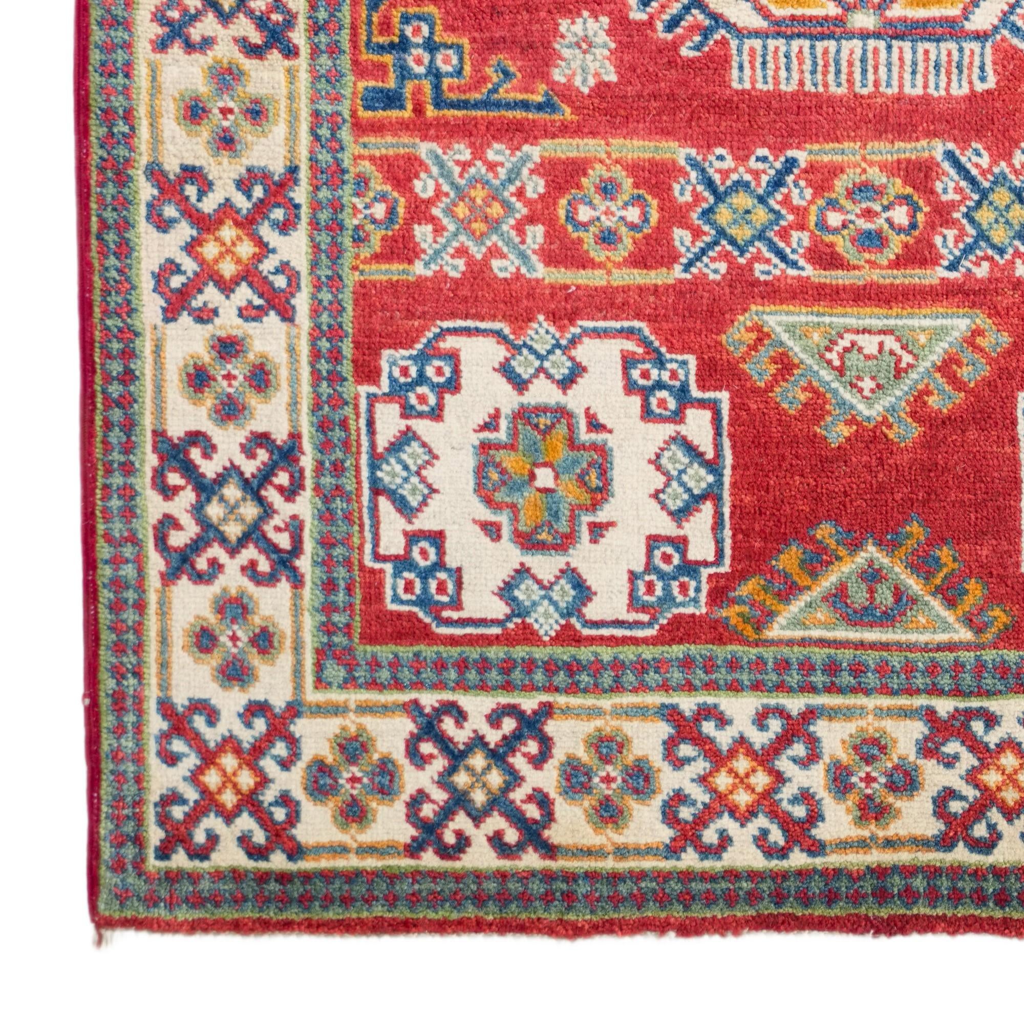 3' 4 x 5' Hand Knotted Kazak Rug