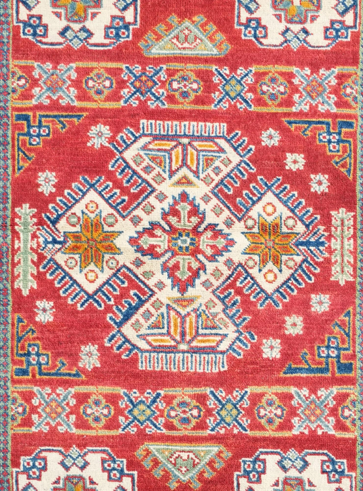 3' 4 x 5' Hand Knotted Kazak Rug