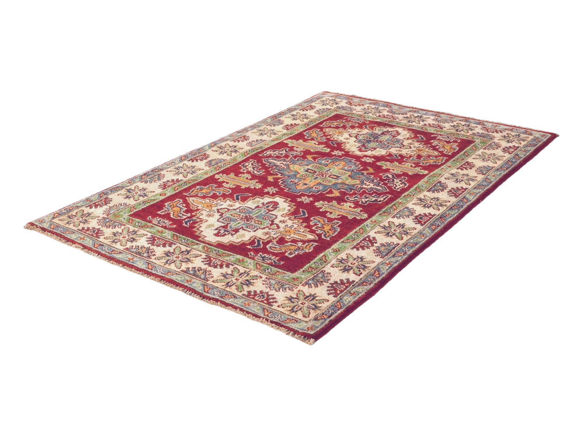 3' 3 x 4' 11 Hand Knotted Kazak Rug