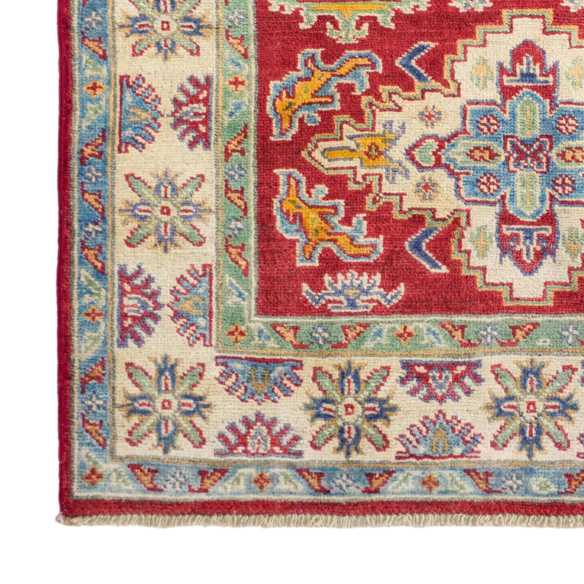 3' 3 x 4' 11 Hand Knotted Kazak Rug