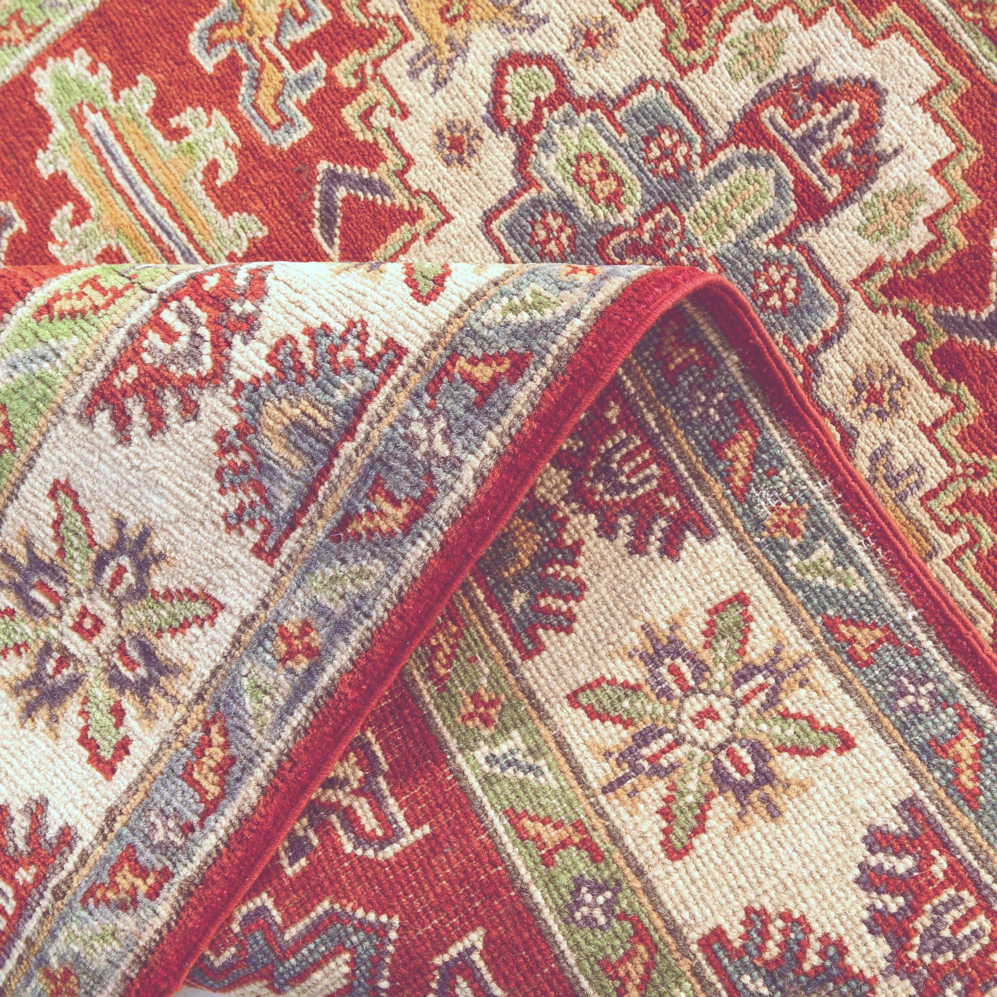3' 3 x 4' 11 Hand Knotted Kazak Rug
