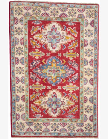 3' 3 x 4' 11 Hand Knotted Kazak Rug