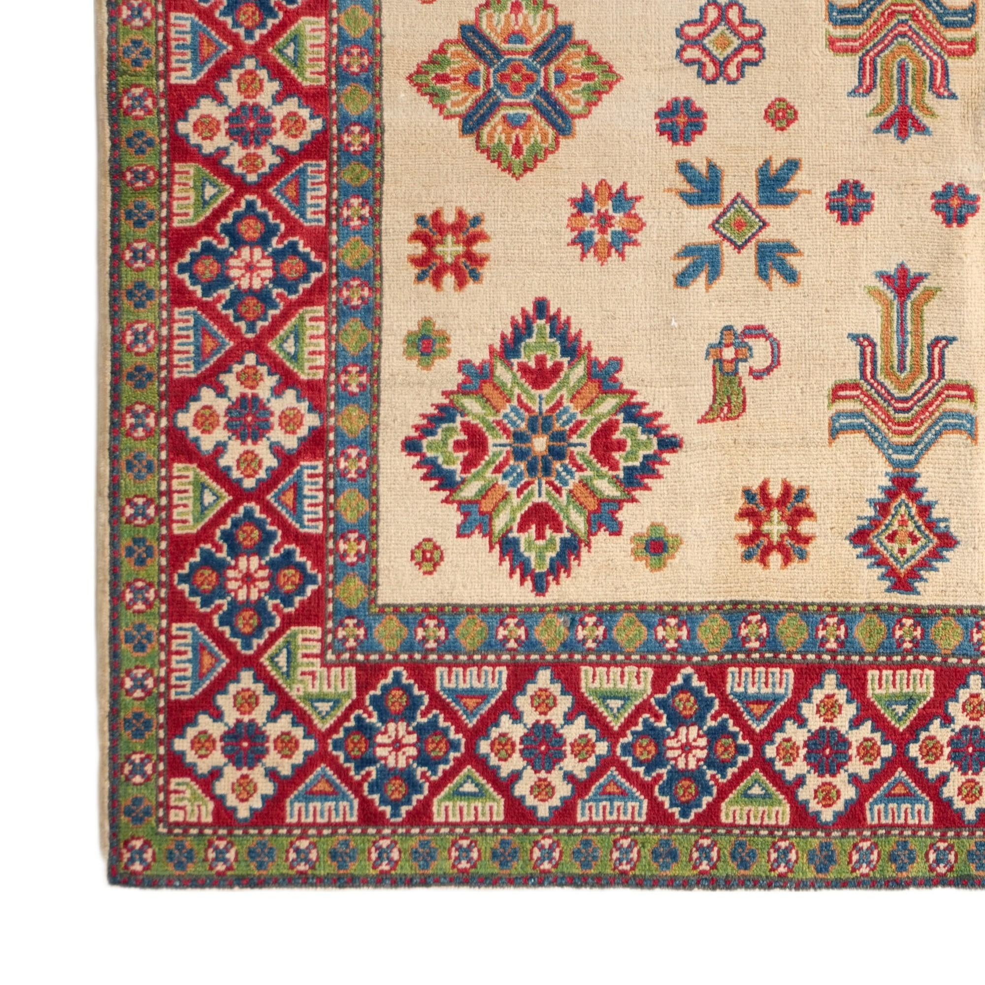Detail image 7 of 10: 4' 10 x 6' 8 Hand Knotted Kazak Rug