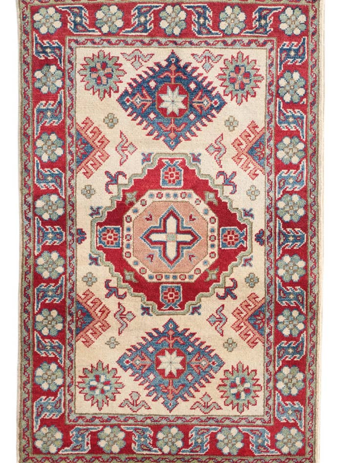 Detail image of 2' 7 x 4' 2 Hand Knotted Kazak Rug