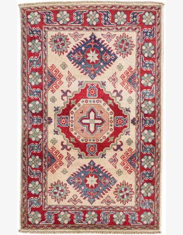 2' 7 x 4' 2 Hand Knotted Kazak Rug