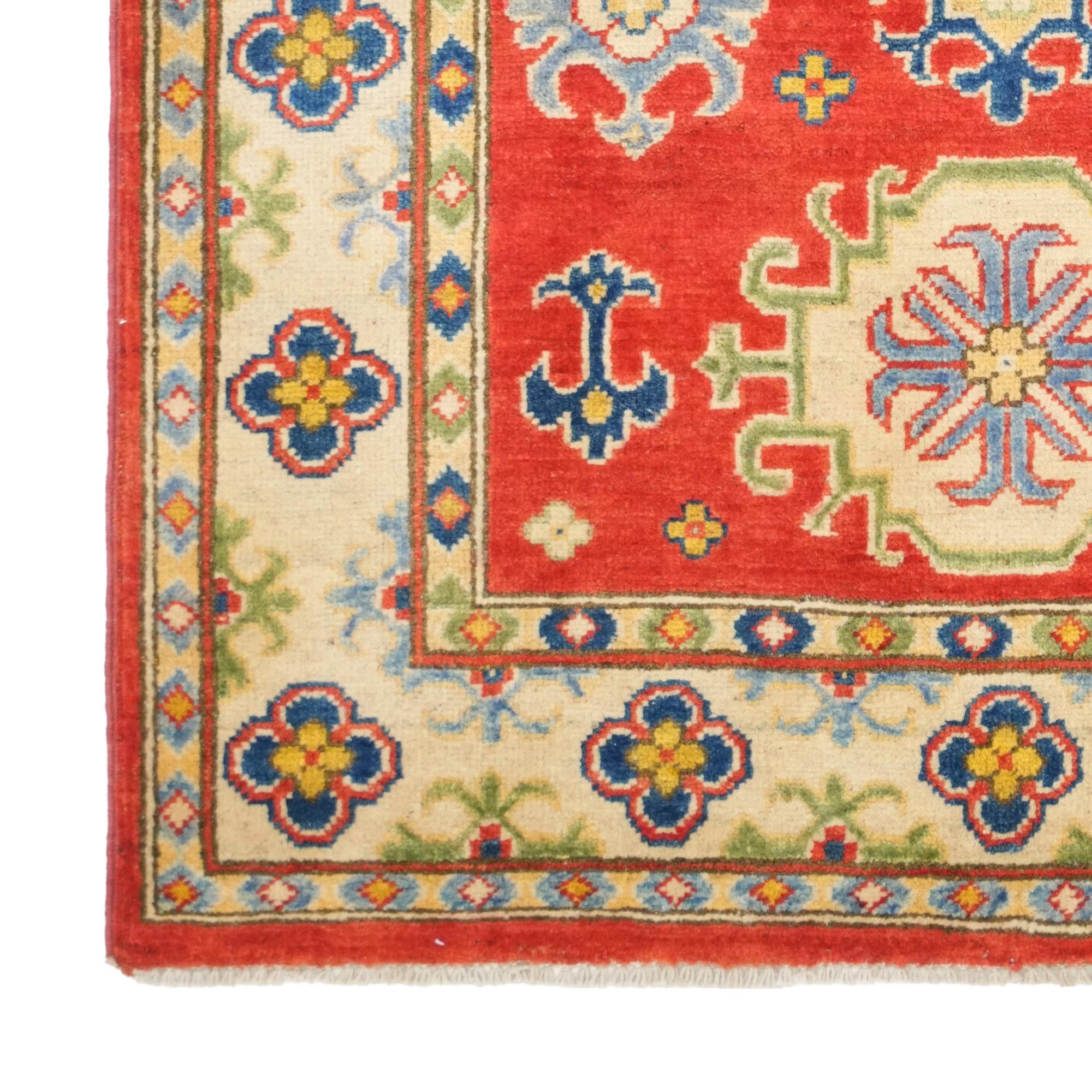 3' 3 x 4' 11 Hand Knotted Kazak Rug