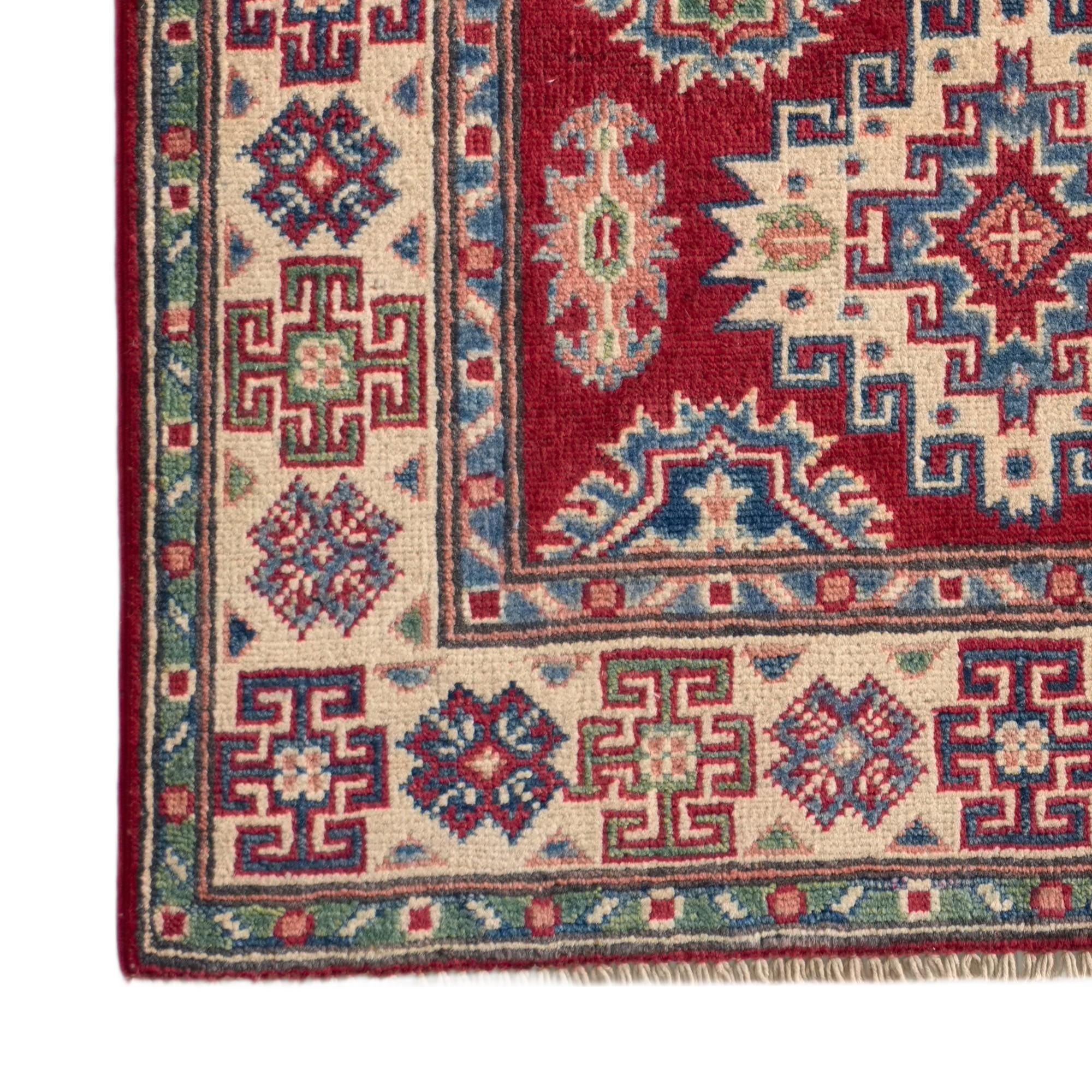 Detail image 7 of 10: 2' 8 x 4' 2 Hand Knotted Kazak Rug