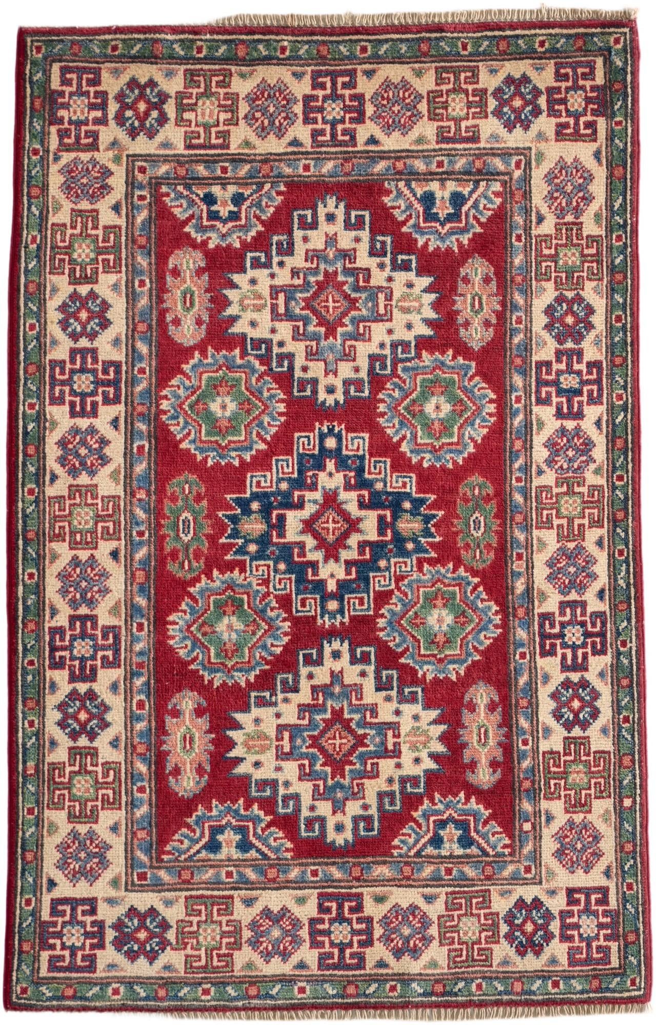 Detail image 2 of 10: 2' 8 x 4' 2 Hand Knotted Kazak Rug