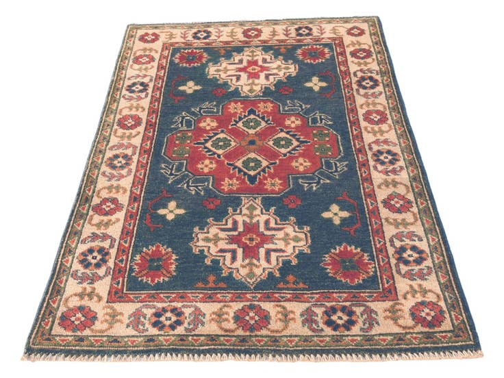 Detail image of 2' 7 x 4' 3 Hand Knotted Kazak Rug