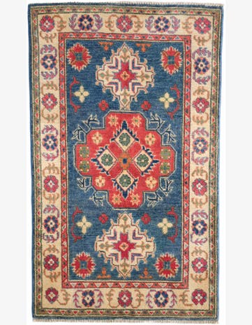 2' 7 x 4' 3 Hand Knotted Kazak Rug