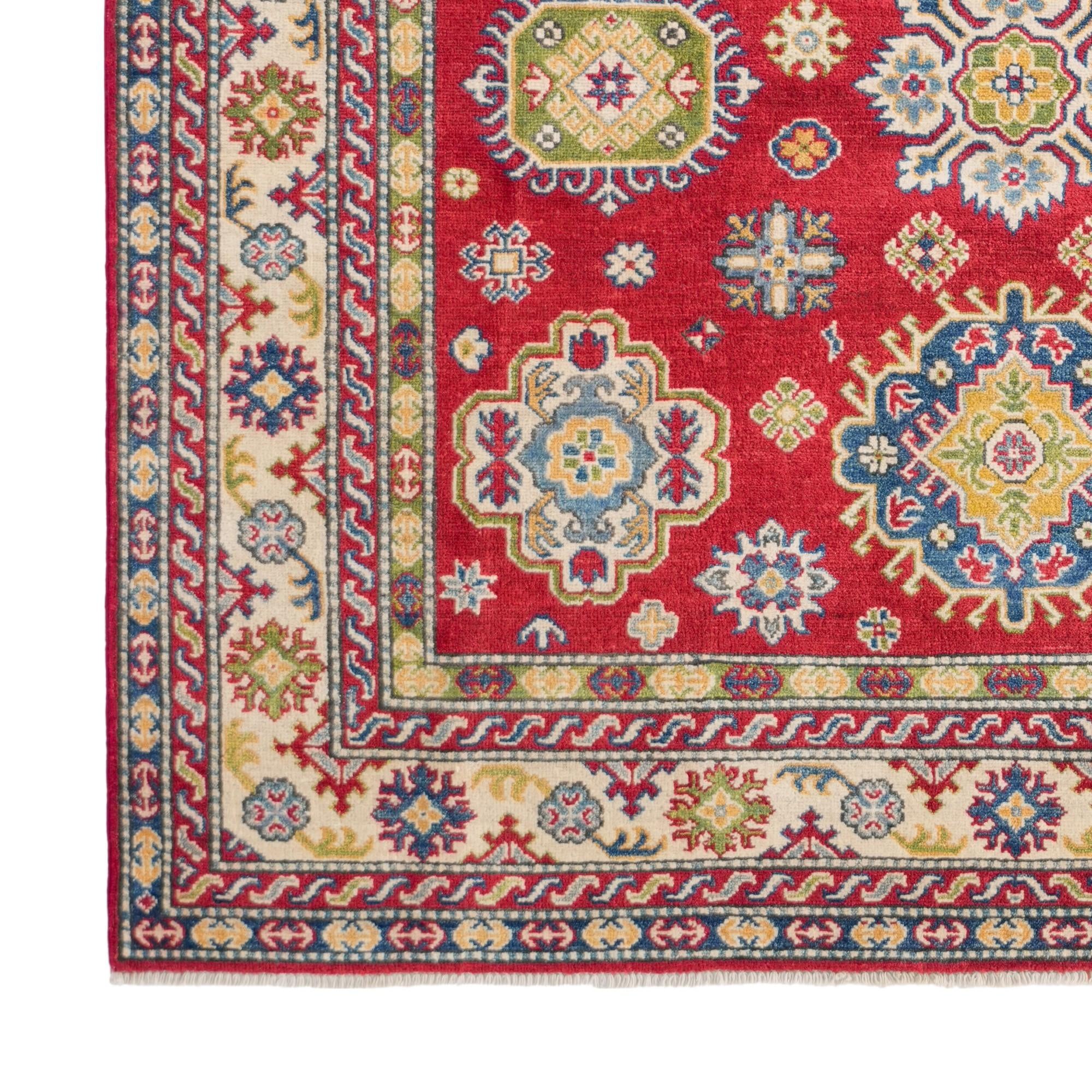 6' 3 x 8' 11 Hand Knotted Kazak Rug