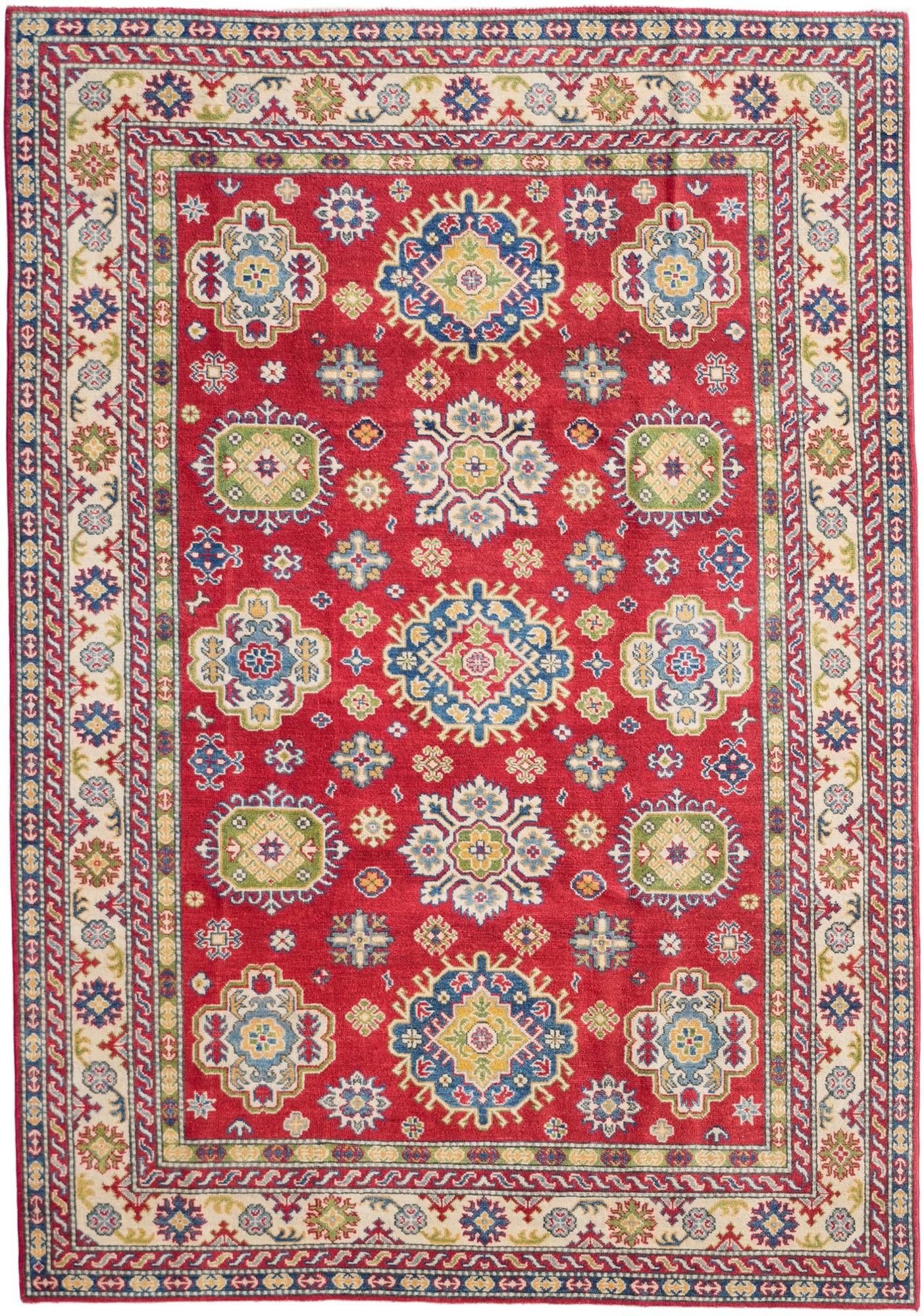 6' 3 x 8' 11 Hand Knotted Kazak Rug
