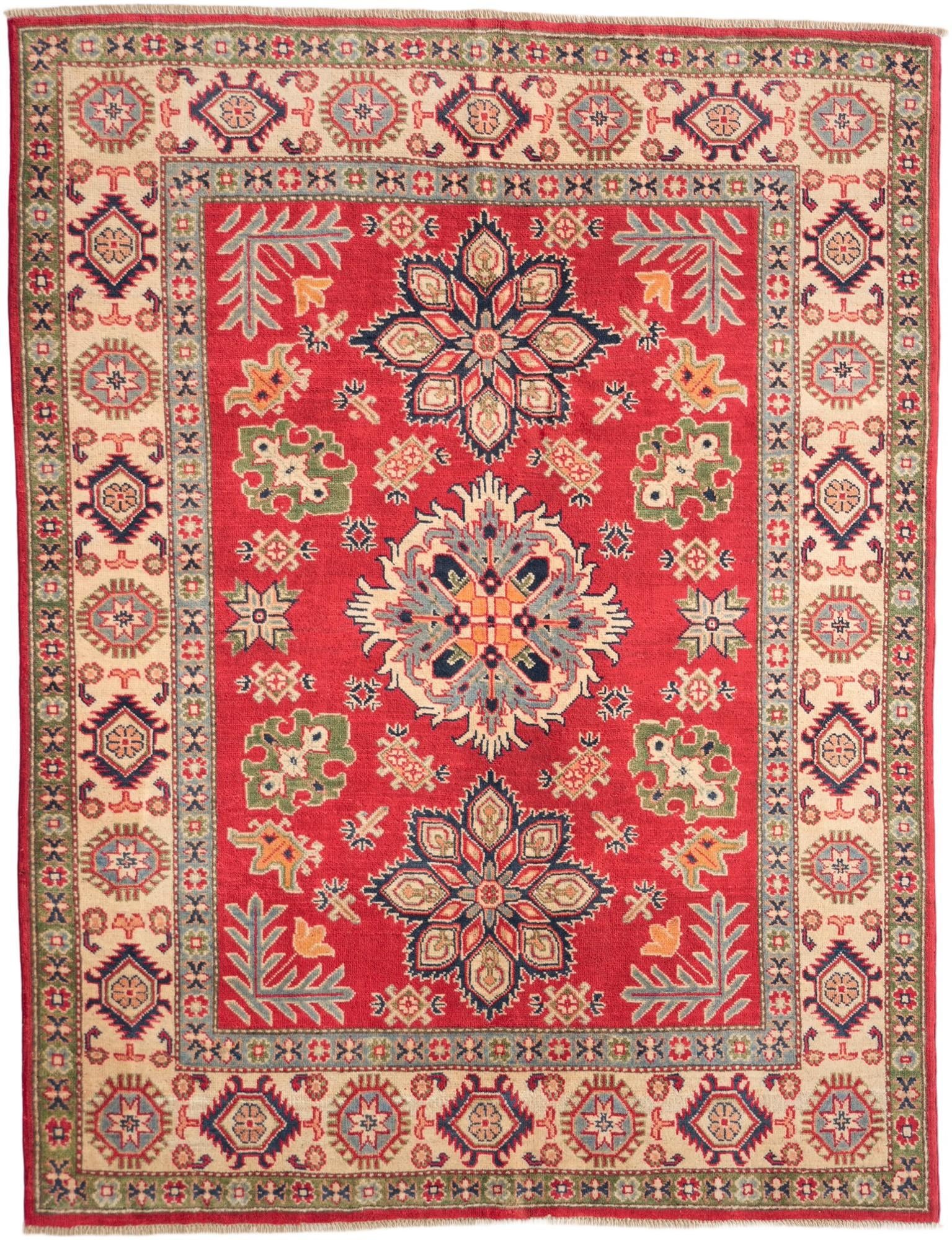 4' 11 x 6' 6 Hand Knotted Kazak Rug
