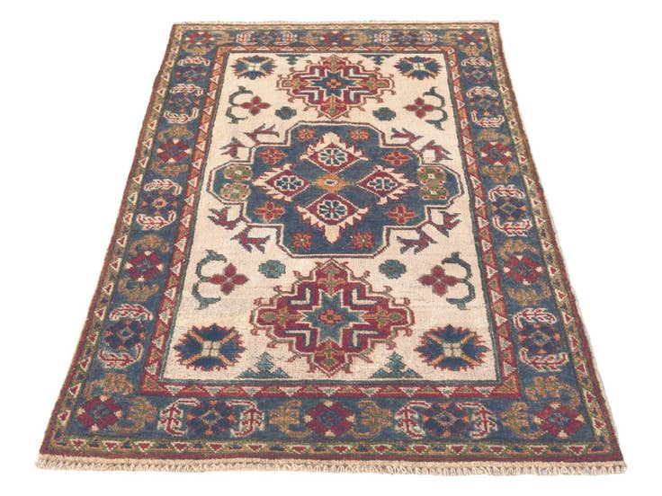 Detail image of 2' 7 x 4' 4 Hand Knotted Kazak Rug