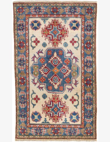 2' 7 x 4' 4 Hand Knotted Kazak Rug
