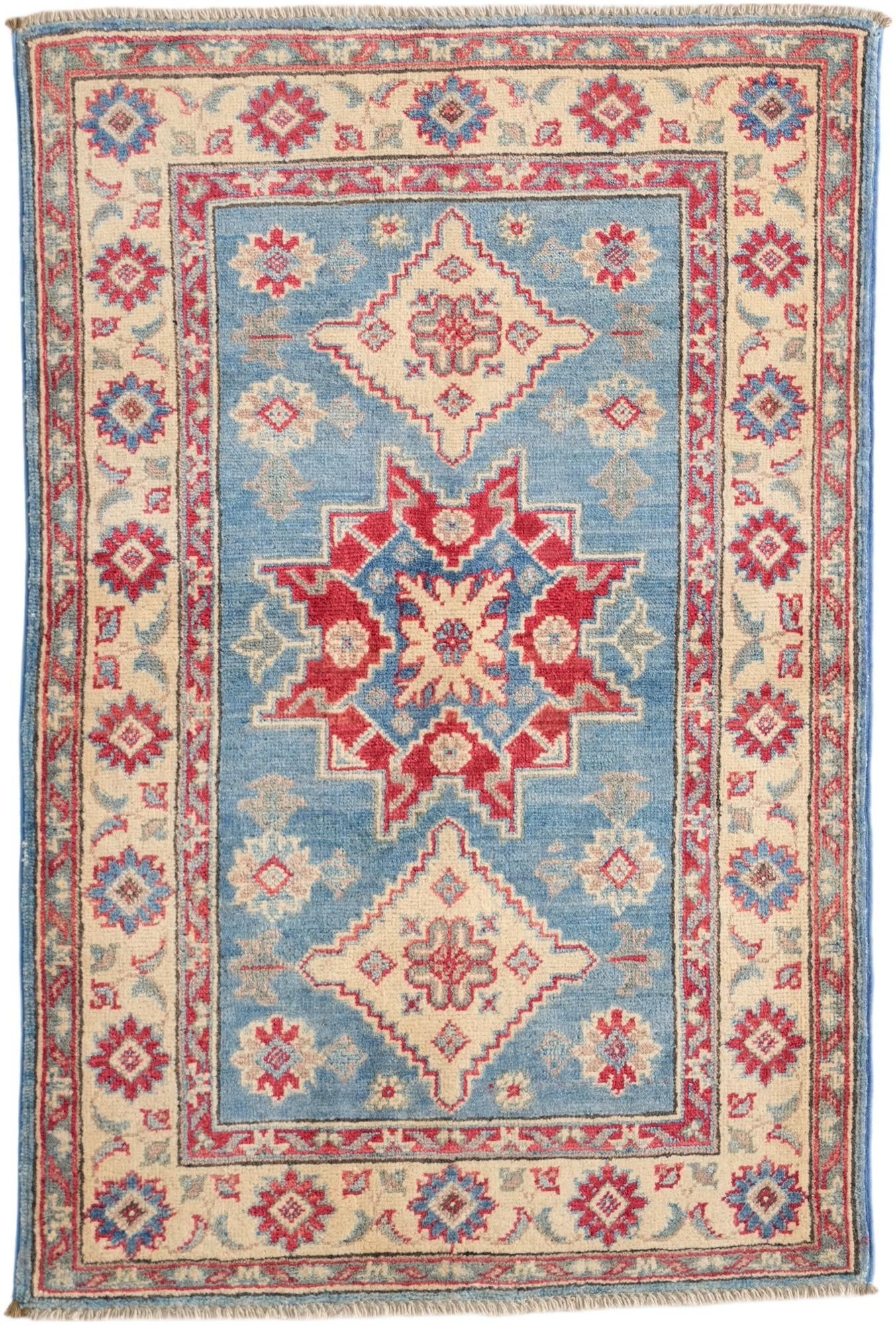 2' 9 x 4' Hand Knotted Kazak Rug