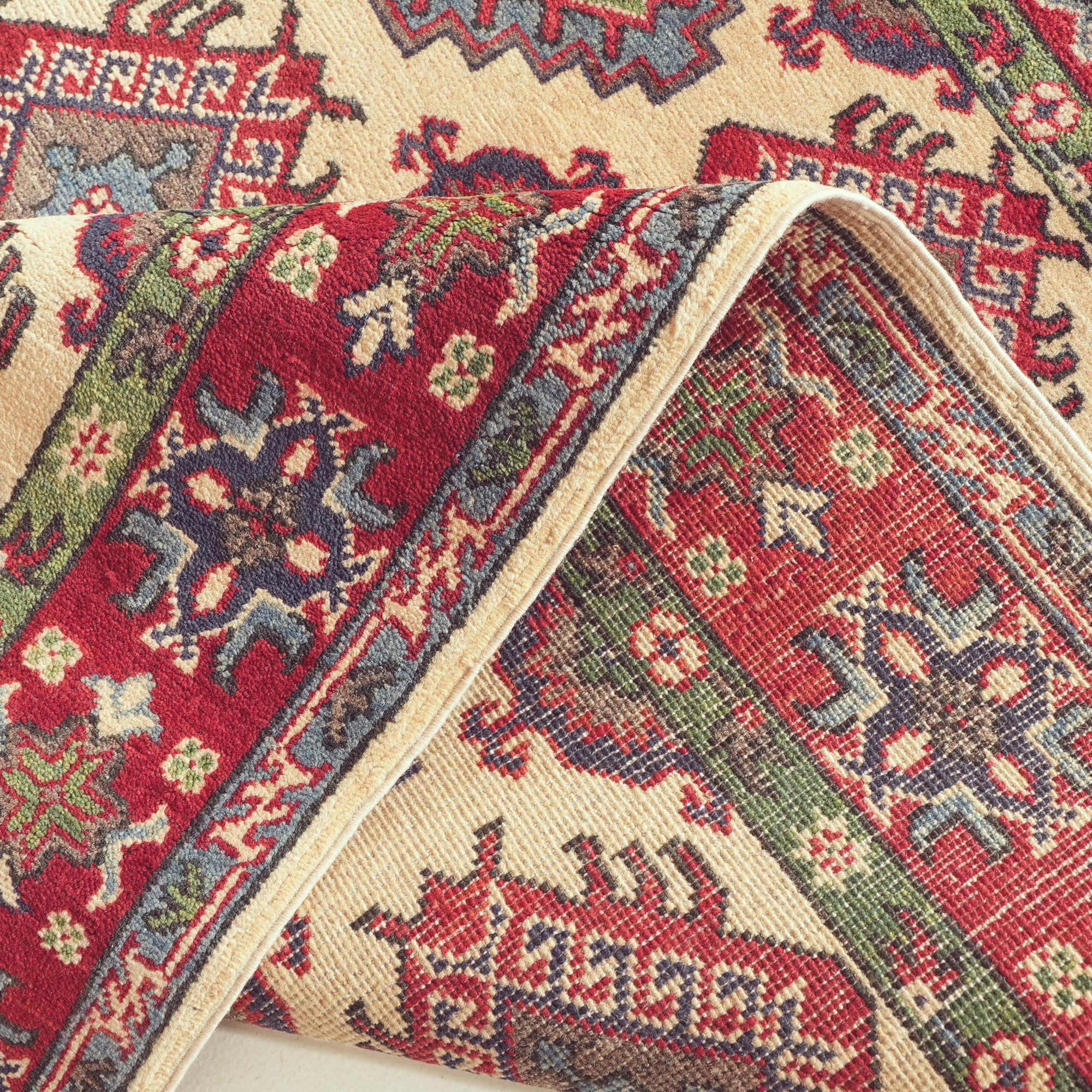 Detail image 8 of 10: 4' 1 x 6' Hand Knotted Kazak Rug