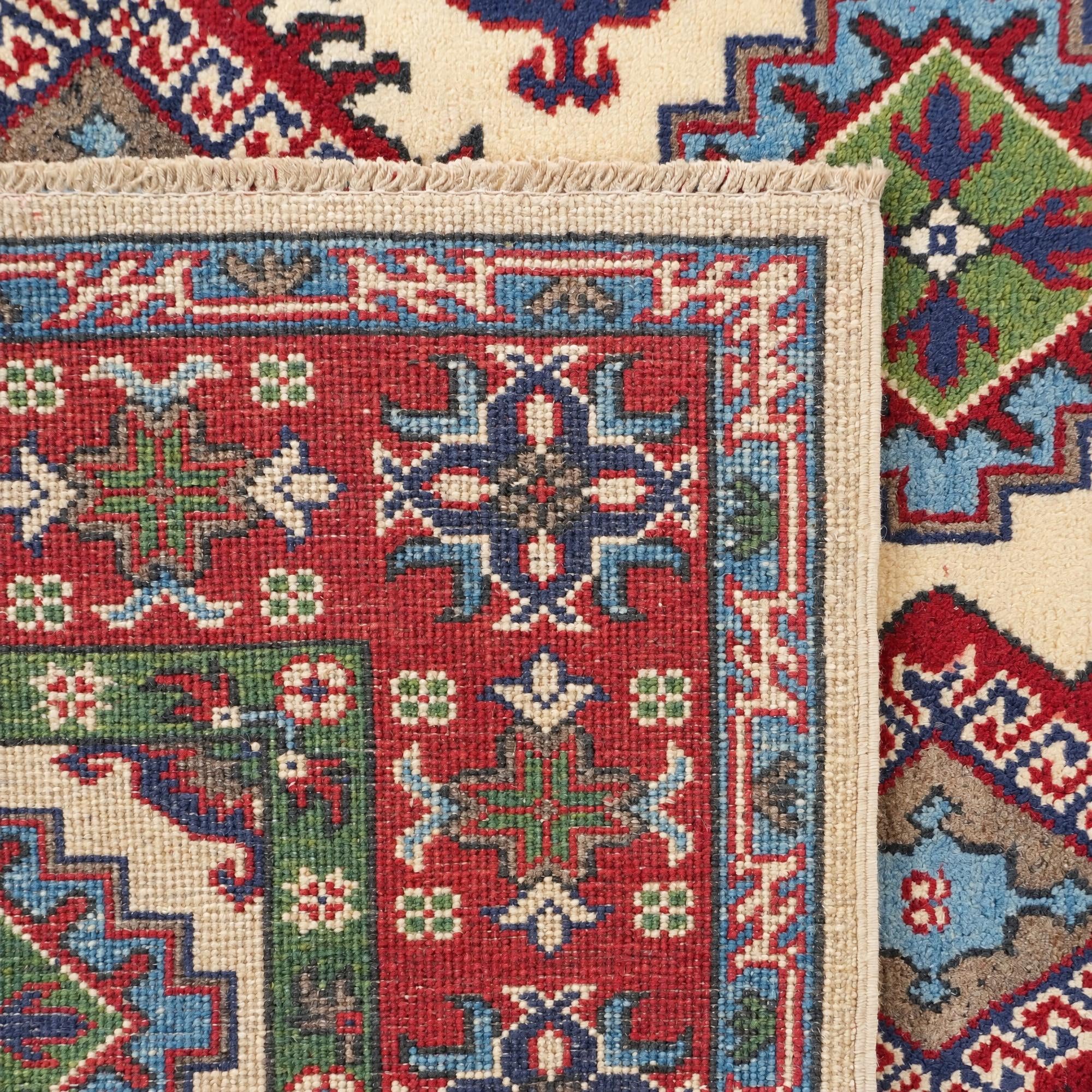 125cm x 185cm Handgeknüpft Kazak Teppich