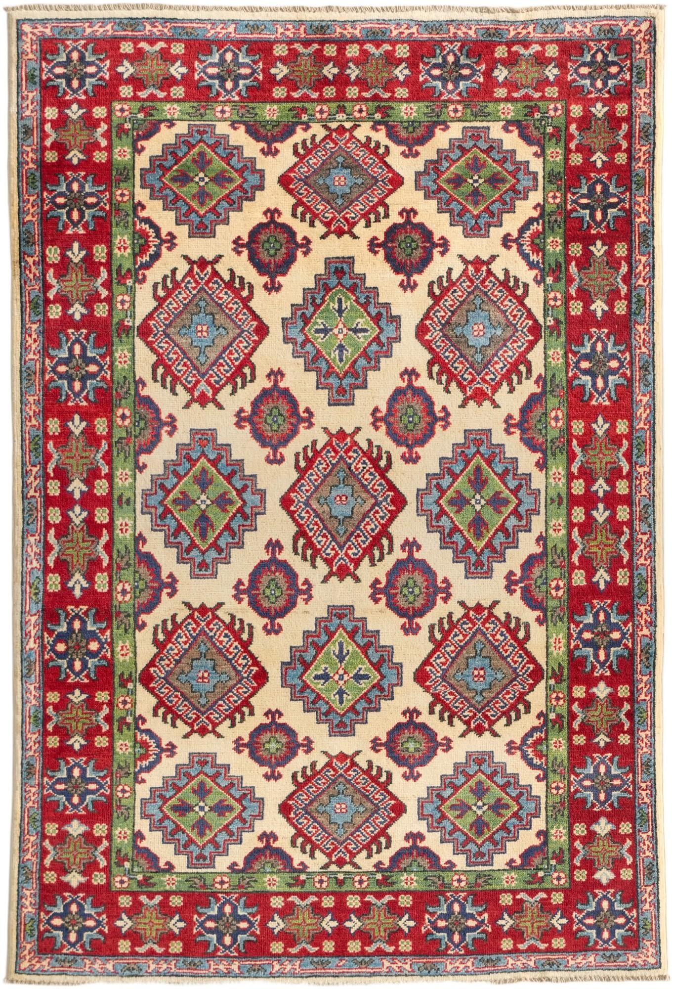 Detail image 2 of 10: 4' 1 x 6' Hand Knotted Kazak Rug