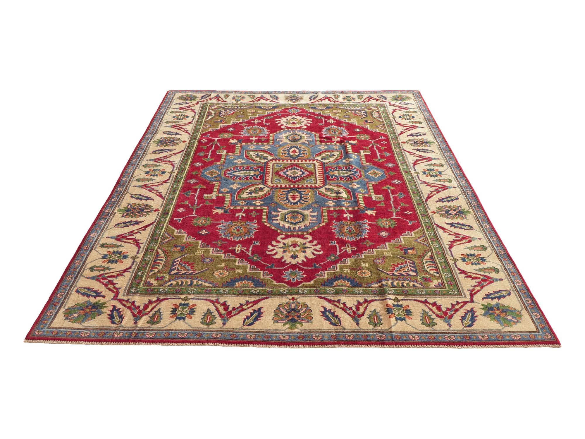Detail image 5 of 10: 6' 6 x 9' 10 Hand Knotted Kazak Rug