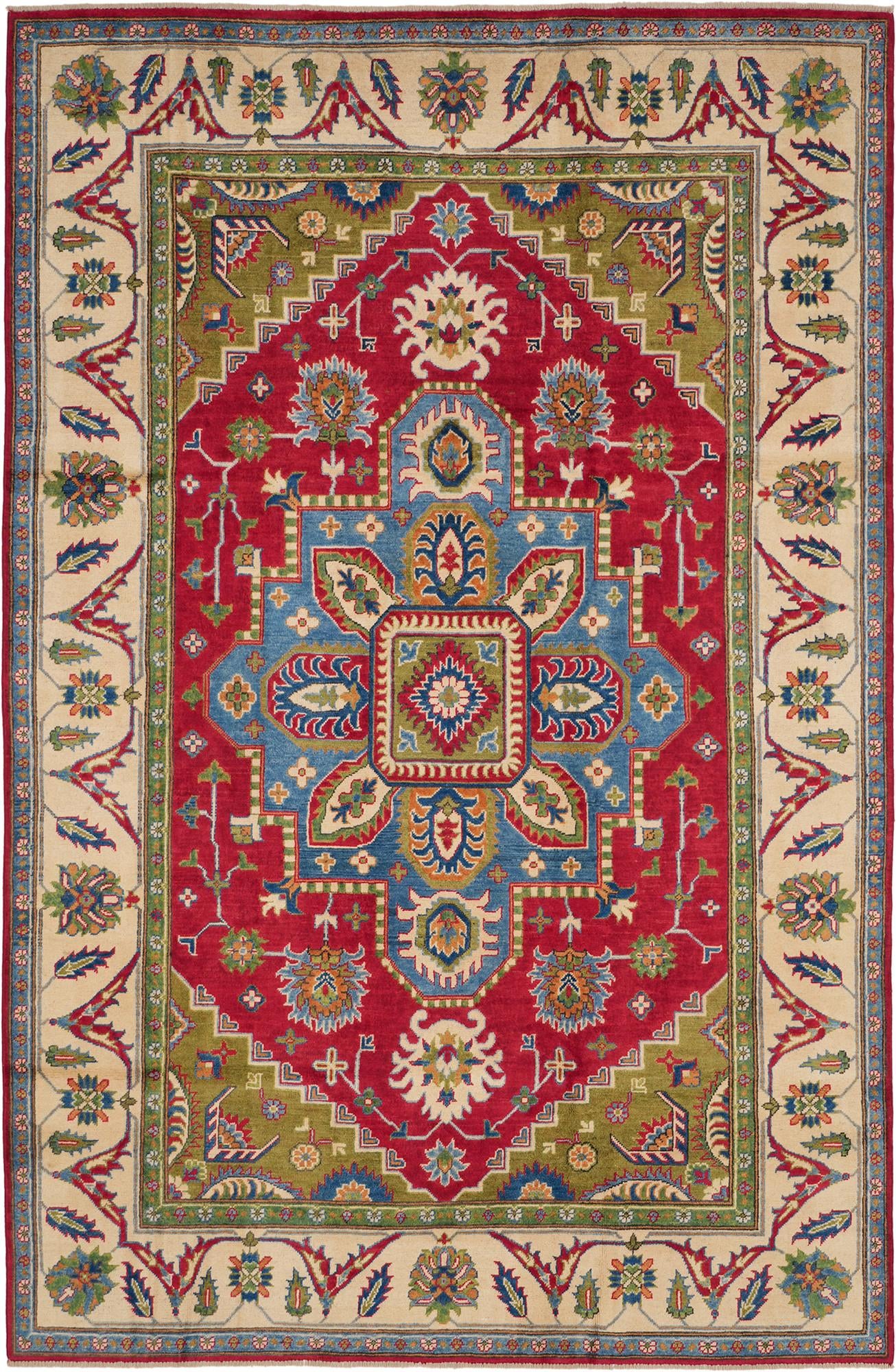 Detail image 2 of 10: 6' 6 x 9' 10 Hand Knotted Kazak Rug