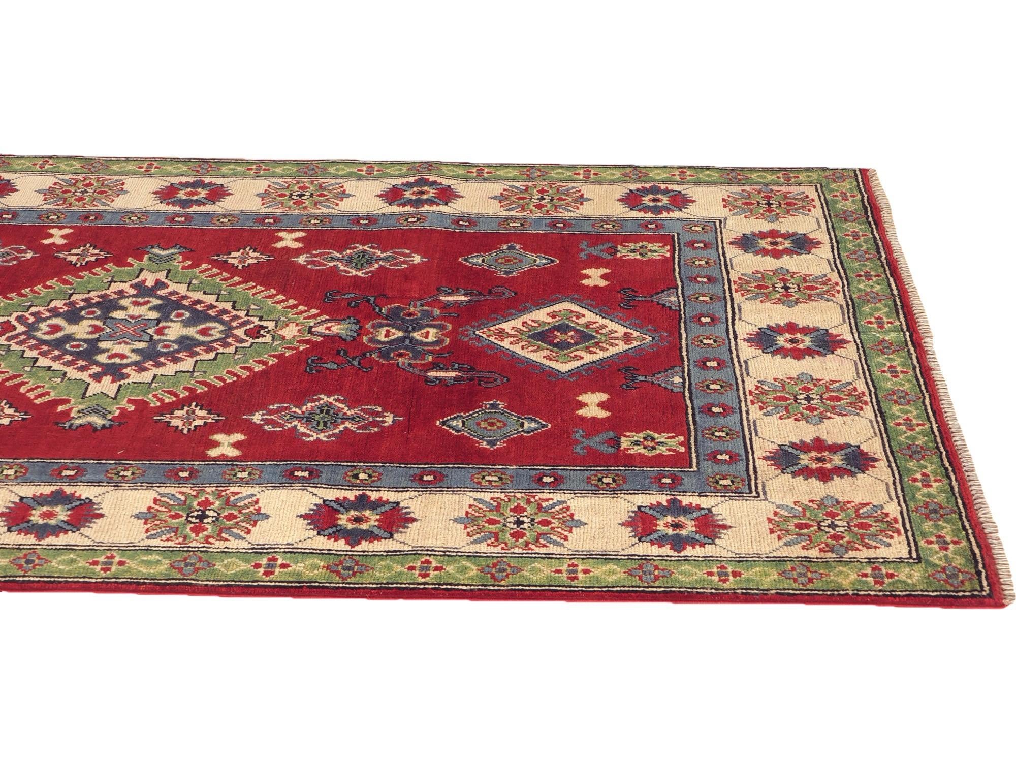 Detail image 6 of 10: 3' 11 x 6' 3 Hand Knotted Kazak Rug