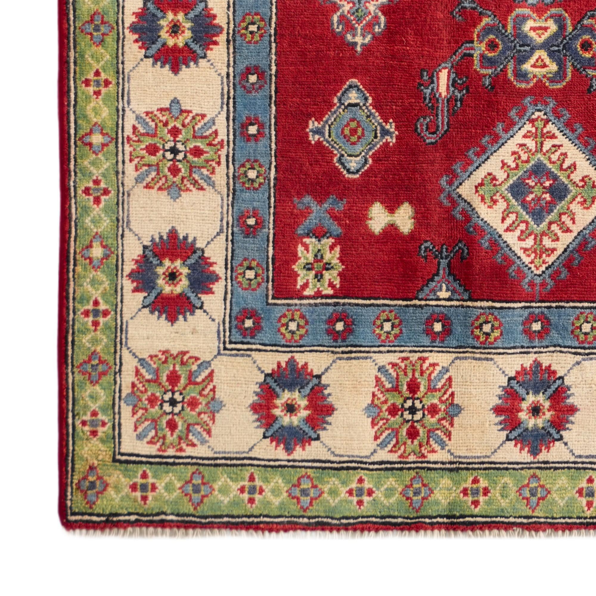 Detail image 7 of 10: 3' 11 x 6' 3 Hand Knotted Kazak Rug