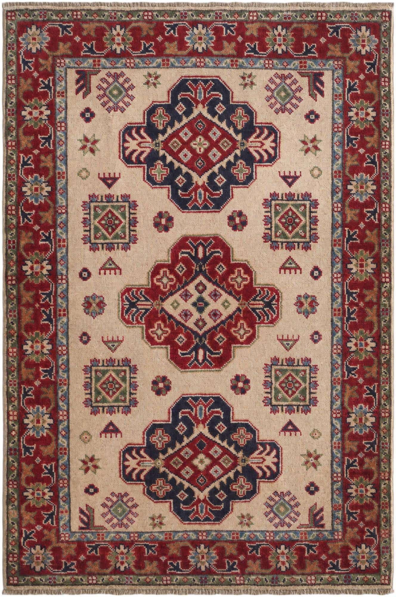 3' 4 x 5' 1 Hand Knotted Kazak Rug