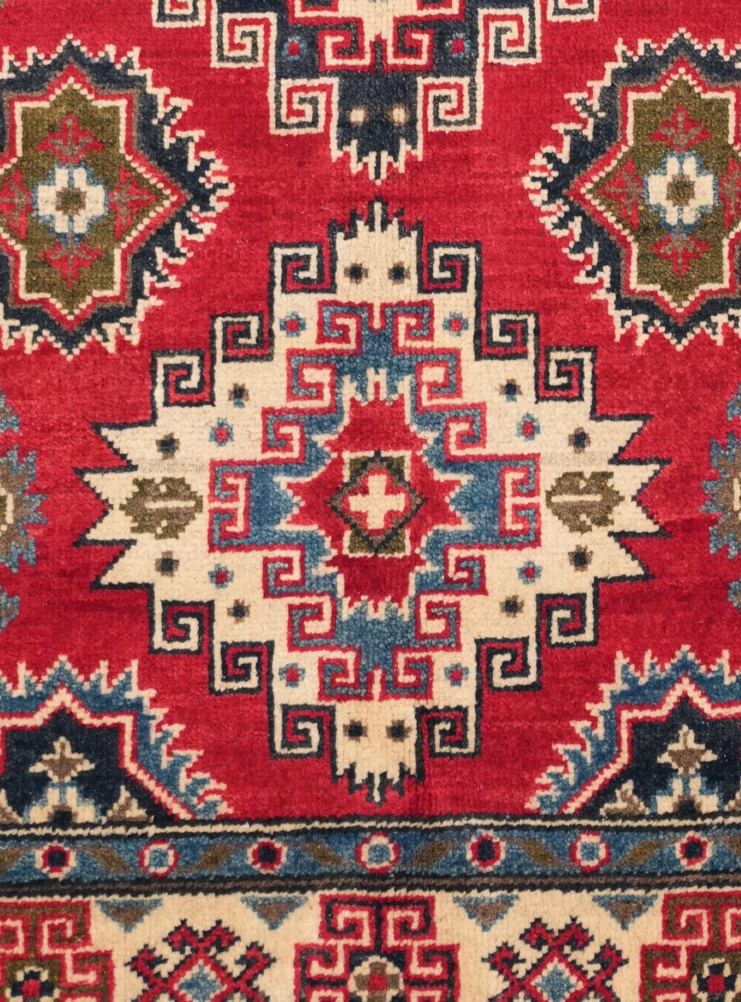 3' 3 x 4' 11 Hand Knotted Kazak Rug