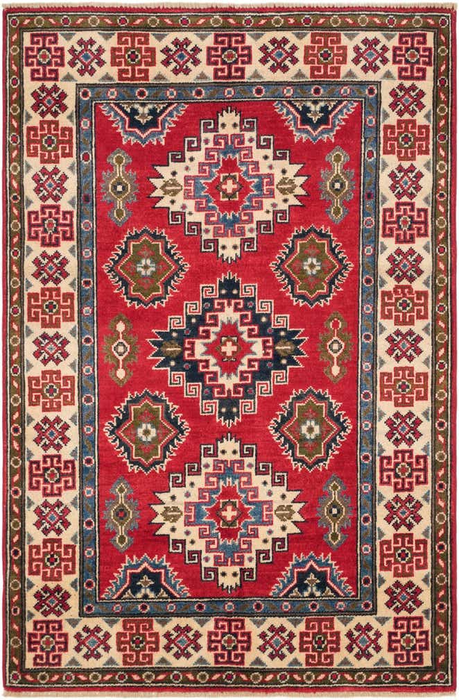 3' 3 x 4' 11 Hand Knotted Kazak Rug