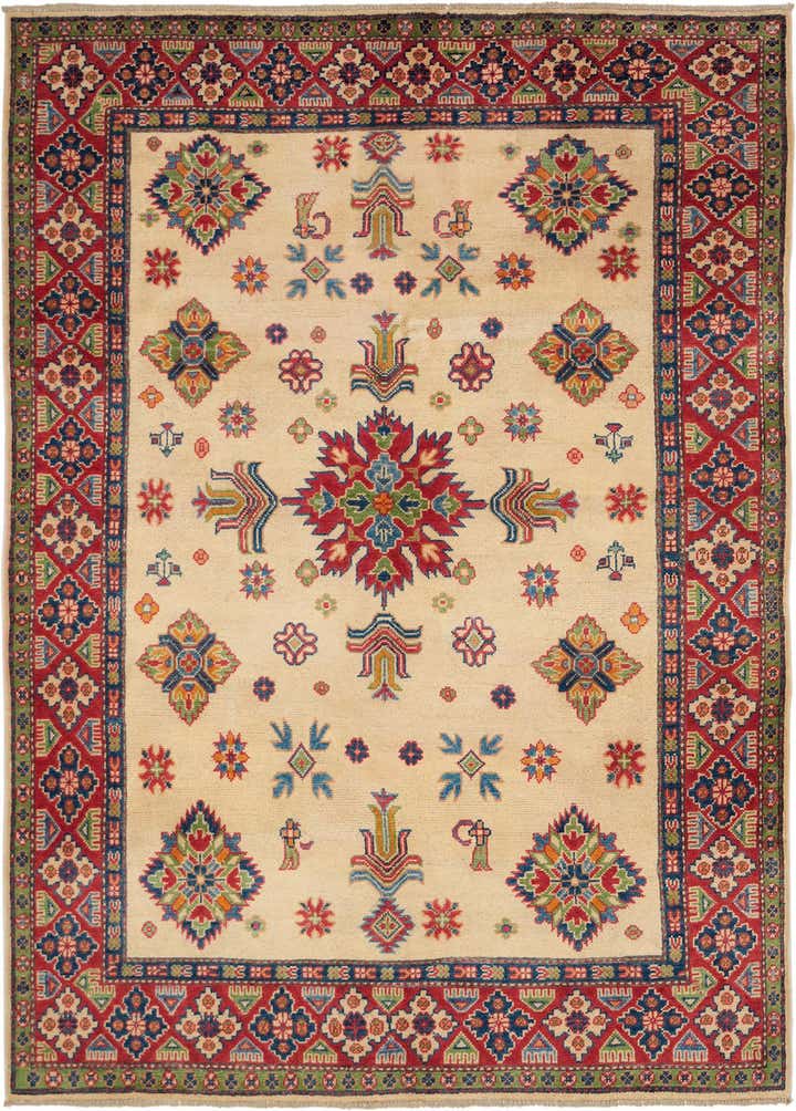 5' x 6' 11 Hand Knotted Kazak Rug